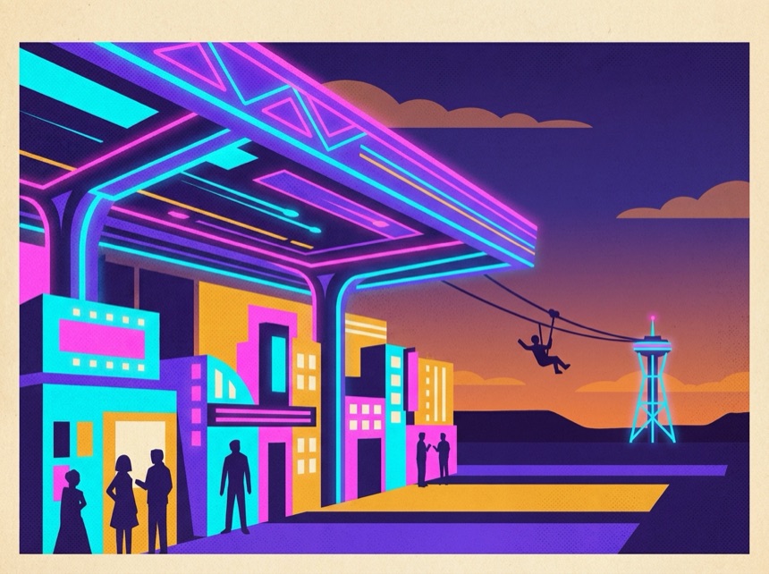 Fremont Street after dark
